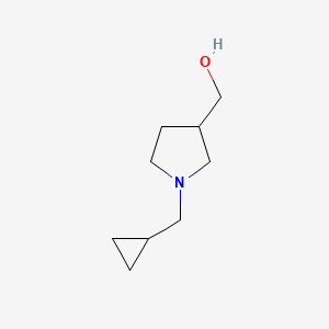 molecular formula C9H17NO B1369335 1-Cyclopropylmethyl-3-pyrrolidinemethanol 