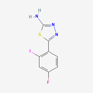 2-Amino-5-(4-fluoro-2-iodophenyl)-1,3,4-thiadiazole