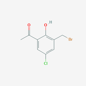 1-[3-(Bromomethyl)-5-chloro-2-hydroxyphenyl]ethanone