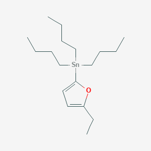 molecular formula C18H34OSn B13693374 Tributyl(5-ethyl-2-furyl)stannane 