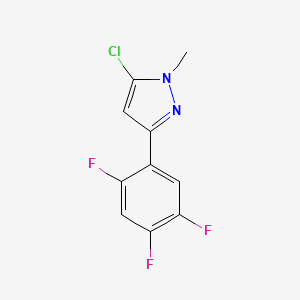 molecular formula C10H6ClF3N2 B13693422 5-Chloro-1-methyl-3-(2,4,5-trifluorophenyl)-1H-pyrazole 