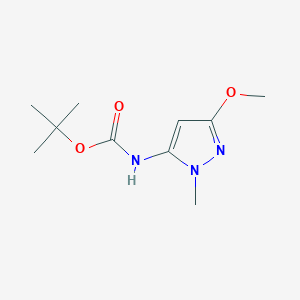 molecular formula C10H17N3O3 B13693423 N-Boc-3-methoxy-1-methyl-1H-pyrazol-5-amine 