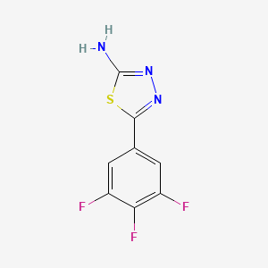 molecular formula C8H4F3N3S B13693424 2-Amino-5-(3,4,5-trifluorophenyl)-1,3,4-thiadiazole 