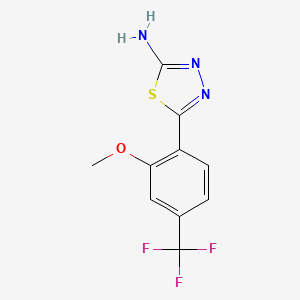 5-(2-Methoxy-4-(trifluoromethyl)phenyl)-1,3,4-thiadiazol-2-amine