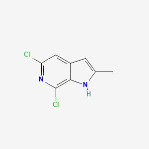 molecular formula C8H6Cl2N2 B13693469 5,7-Dichloro-2-methyl-6-azaindole 