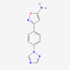 3-(4-(1H-1,2,4-Triazol-1-yl)phenyl)isoxazol-5-amine