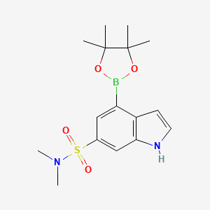 molecular formula C16H23BN2O4S B13693482 6-(N,N-Dimethylsulfamoyl)indole-4-boronic Acid Pinacol Ester 