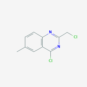 molecular formula C10H8Cl2N2 B1369349 4-Chloro-2-(chloromethyl)-6-methylquinazoline CAS No. 147006-37-9