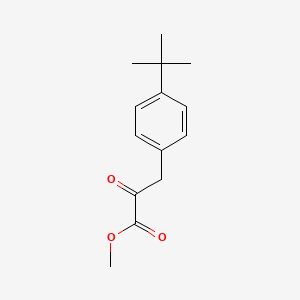 molecular formula C14H18O3 B13693492 Methyl 3-[4-(tert-Butyl)phenyl]-2-oxopropanoate 