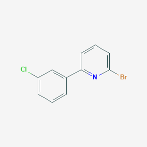 molecular formula C11H7BrClN B13693534 2-Bromo-6-(3-chlorophenyl)pyridine 