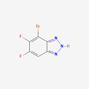 molecular formula C6H2BrF2N3 B13693548 7-Bromo-5,6-difluoro-1H-benzo[d][1,2,3]triazole 