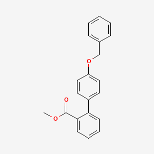 molecular formula C21H18O3 B1369355 Methyl 4'-(benzyloxy)-[1,1'-biphenyl]-2-carboxylate CAS No. 893736-49-7