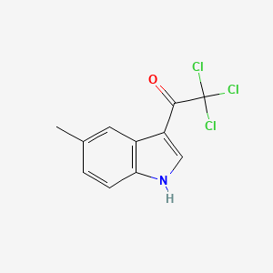 molecular formula C11H8Cl3NO B13693551 2,2,2-trichloro-1-(5-methyl-1H-indol-3-yl)ethanone 