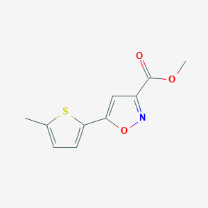 molecular formula C10H9NO3S B13693555 Methyl 5-(5-Methyl-2-thienyl)isoxazole-3-carboxylate 