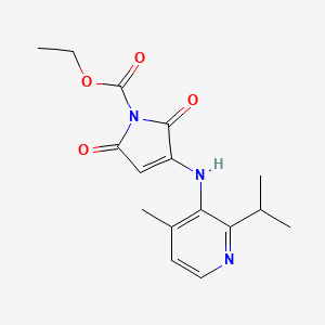 molecular formula C16H19N3O4 B13693560 Ethyl 3-[(2-Isopropyl-4-methyl-3-pyridyl)amino]-2,5-dioxo-2,5-dihydro-1H-pyrrole-1-carboxylate 