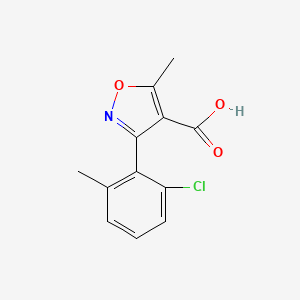 molecular formula C12H10ClNO3 B13693565 3-(2-Chloro-6-methylphenyl)-5-methylisoxazole-4-carboxylic acid 