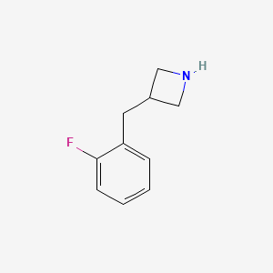 molecular formula C10H12FN B1369360 3-[(2-Fluorophenyl)methyl]azetidine 