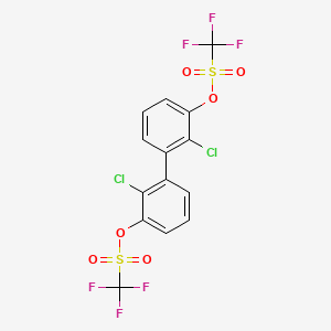 [2-Chloro-3-[2-chloro-3-(trifluoromethylsulfonyloxy)phenyl]phenyl] trifluoromethanesulfonate