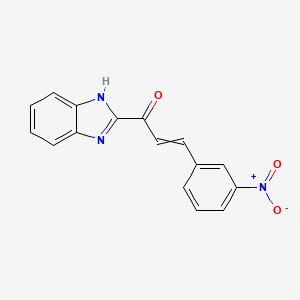 molecular formula C16H11N3O3 B13693638 (E)-1-(2-Benzimidazolyl)-3-(3-nitrophenyl)-2-propen-1-one 