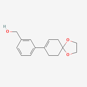 [3-(1,4-dioxaspiro[4.5]dec-7-en-8-yl)phenyl]methanol