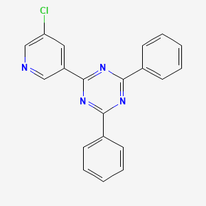 molecular formula C20H13ClN4 B13693683 2-(5-Chloro-3-pyridyl)-4,6-diphenyl-1,3,5-triazine 