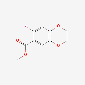 molecular formula C10H9FO4 B13693718 Methyl 7-Fluoro-2,3-dihydrobenzo[b][1,4]dioxine-6-carboxylate 