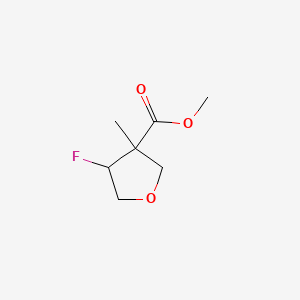 molecular formula C7H11FO3 B13693726 Methyl 4-fluoro-3-methyltetrahydrofuran-3-carboxylate 