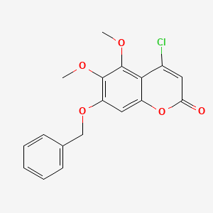 molecular formula C18H15ClO5 B13693751 7-(Benzyloxy)-4-chloro-5,6-dimethoxycoumarin 