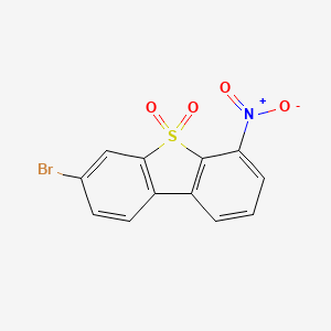 molecular formula C12H6BrNO4S B13693759 3-Bromo-6-nitrodibenzo[b,d]thiophene 5,5-Dioxide 