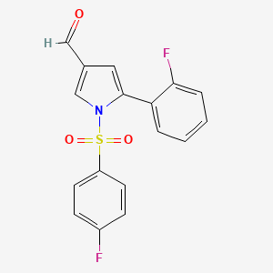 5-(2-Fluorophenyl)-1-[(4-fluorophenyl)sulfonyl]-1H-pyrrole-3-carbaldehyde