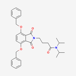 molecular formula C32H36N2O5 B13693779 4-[4,7-Bis(benzyloxy)-1,3-dioxo-2-isoindolinyl]-N,N-diisopropylbutanamide 