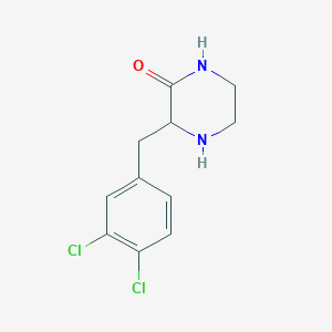 molecular formula C11H12Cl2N2O B13693794 3-(3,4-Dichloro-benzyl)-piperazin-2-one 