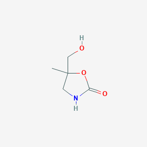 molecular formula C5H9NO3 B13693805 5-(Hydroxymethyl)-5-methyl-oxazolidin-2-one 