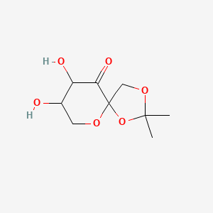 molecular formula C9H14O6 B13693829 (5S,8R,9R)-8,9-dihydroxy-2,2-dimethyl-1,3,6-trioxaspiro[4.5]decan-10-one 