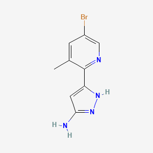 3-Amino-5-(5-bromo-3-methyl-2-pyridyl)pyrazole