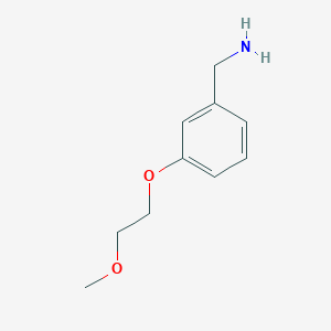 molecular formula C10H15NO2 B1369386 1-[3-(2-甲氧基乙氧基)苯基]甲胺 CAS No. 919016-97-0