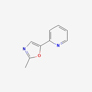 molecular formula C9H8N2O B13693873 2-Methyl-5-(2-pyridyl)oxazole 