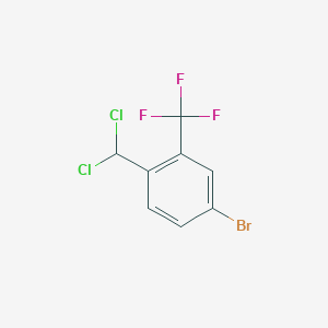 molecular formula C8H4BrCl2F3 B13693881 4-Bromo-1-(dichloromethyl)-2-(trifluoromethyl)benzene 