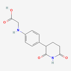 molecular formula C13H14N2O4 B13693885 (4-(2,6-Dioxopiperidin-3-yl)phenyl)glycine 