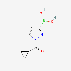 molecular formula C7H9BN2O3 B13693897 1-(Cyclopropanecarbonyl)pyrazole-3-boronic Acid 