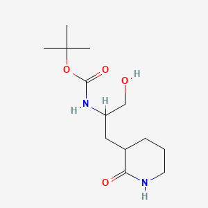 molecular formula C13H24N2O4 B13693904 (S)-3-[(S)-2-(Boc-amino)-3-hydroxypropyl]-2-piperidone 