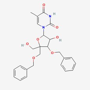 1-[3-Hydroxy-5-(hydroxymethyl)-4-phenylmethoxy-5-(phenylmethoxymethyl)oxolan-2-yl]-5-methylpyrimidine-2,4-dione