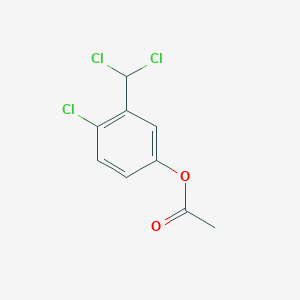 molecular formula C9H7Cl3O2 B13693941 4-Chloro-3-(dichloromethyl)phenyl Acetate 