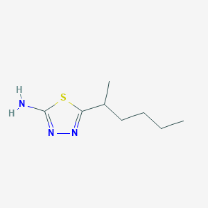 molecular formula C8H15N3S B13693981 2-Amino-5-(2-hexyl)-1,3,4-thiadiazole 