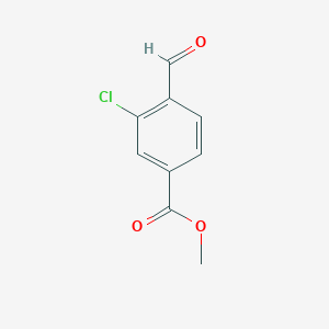 molecular formula C9H7ClO3 B1369399 3-氯-4-甲酰基苯甲酸甲酯 CAS No. 74733-26-9