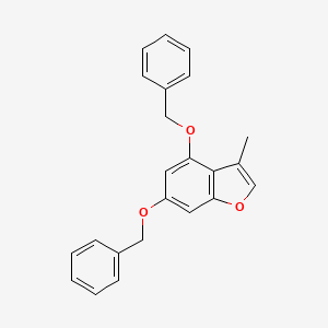 molecular formula C23H20O3 B13694008 4,6-Bis(benzyloxy)-3-methylbenzofuran 