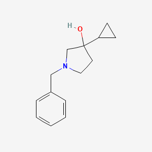 molecular formula C14H19NO B13694025 1-Benzyl-3-cyclopropyl-pyrrolidin-3-ol 