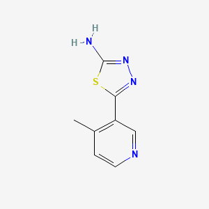 molecular formula C8H8N4S B13694046 2-Amino-5-(4-methyl-3-pyridyl)-1,3,4-thiadiazole 