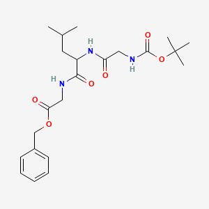 benzyl 2-[[(2S)-2-[[2-(tert-butoxycarbonylamino)acetyl]amino]-4-methyl-pentanoyl]amino]acetate