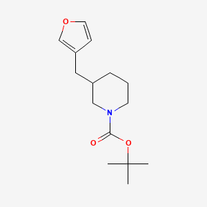 molecular formula C15H23NO3 B13694083 1-Boc-3-(3-furylmethyl)piperidine 